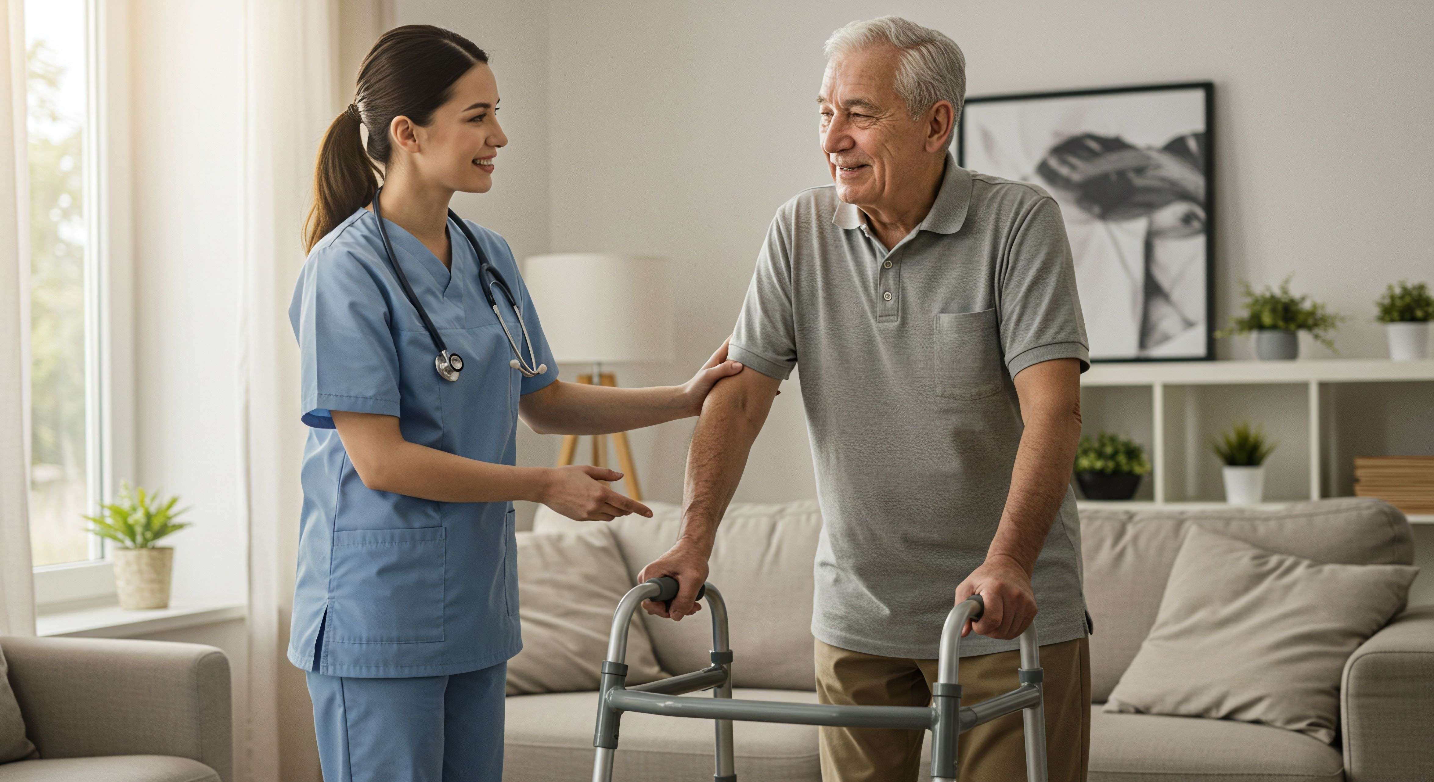 how mobility aids and home care work together